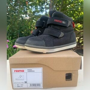 Reima Tec Kids Black Velcro Ankle Boots